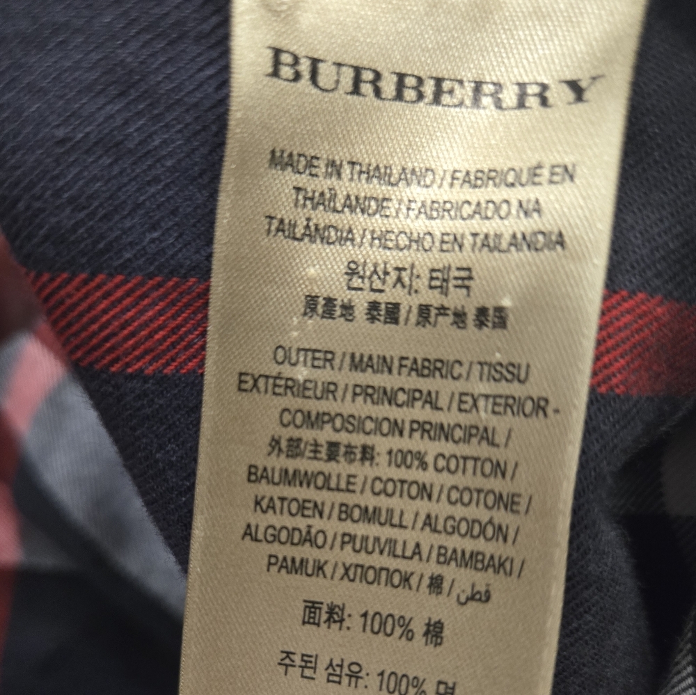Burberry London Plaid Cotton Shirt Sz Large - Picture 14 of 14